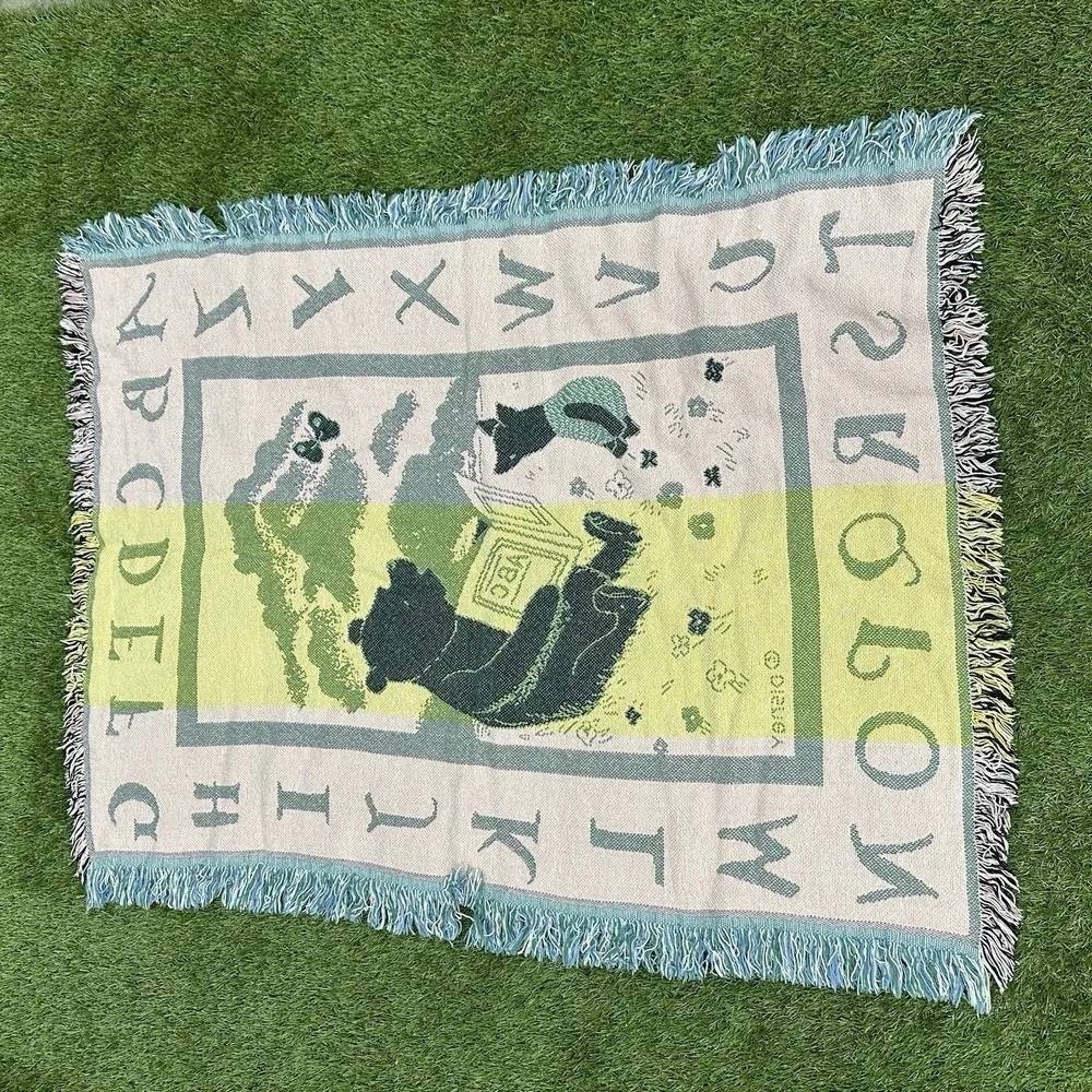 Winnie the Pooh alpahabet POOH jacquard baby blanket 36x48 With Pooh‎ Plush